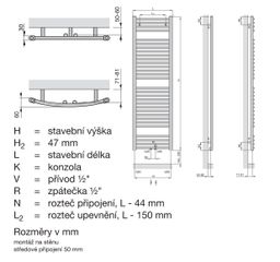 Zehnder Virando AB-150-060-05 Radiátor kombinovaný, 60x146,6cm, biely - galéria #1