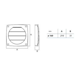 Mriežka ventilátora Cata LHV160 16 cm (01560160) - galéria #1