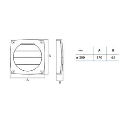 Cata LHV300 Mriežka ventilátora 30cm (01560300) - galéria #1