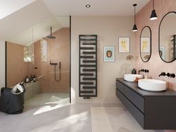 Zehnder Tetris ZT5090BM Radiátor pre vykurovací systém, 50x86 cm, čierny mat 0557 - galéria #1
