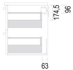 EBS Lasy Umývadlová skrinka s doskou 153,2 cm, matná čierna, LASYRU150C - galéria #2