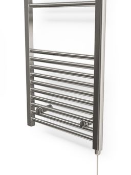 EBS LEO G50120SCR Radiátor elektrický 50x120 cm, tyč S vpravo, chrom - galéria #1