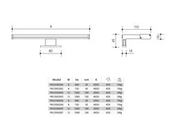Panlux Arven PN12100007 Kúpeľňové LED osvetlenie 60 cm, čierna - galéria #5