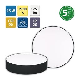 McLED Mold R25 ML-416.060.33.0 Nástenné, stropné LED svietidlo, 25 cm, čierna - galéria #3