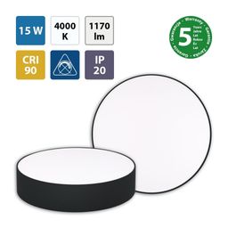 McLED Mold R15 ML-416.059.33.0 Nástenné, stropné LED svietidlo 21 cm, čierna - galéria #3