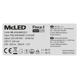 McLED Finca 8 ML-416.049.33.1 Stropné LED svietidlo 9 cm, čierna - galéria #10