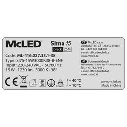 McLED Sima 15 ML-416.027.33.1-38 Stropné LED svietidlo 7,5 cm, čierna - galéria #9