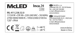 McLED Inca 24 ML-411.238.32.0 Nástenné, stropné LED svietidlo 36 cm, biela - galéria #10