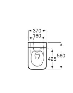 ROCA Inspira Square záchodová doska Slowclose Supralit A80153200B - galéria #1