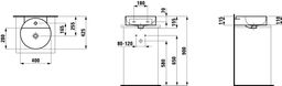 Laufen Val Furniture umývadlo 40 cm, biele matné H8132817571041 - galéria #2