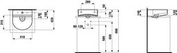 Laufen Umývadlo Sonar 41 cm, biele - LCC H8163414001041 - galéria #2