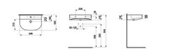 Laufen Sonar Umývadlo 60 cm, biele matné H8103427571041 - galéria #3