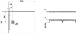 Laufen Pro Sprchová vanička 110x90 cm svetlo sivá H2129550770001 - galéria #1