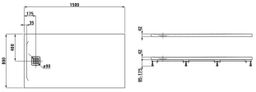 Laufen Pro Sprchová vanička 150x80 cm antracit H2139510780001 - galéria #1