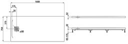 Laufen Pro Sprchová vanička 160x75 cm antracit H2139550780001 - galéria #1