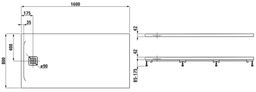 Laufen Pro Sprchová vanička 160x80 cm svetlo sivá  H2139580770001 - galéria #1