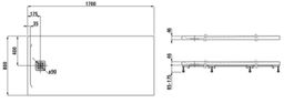 Laufen Pro Sprchová vanička 170x80 cm antracit H2149530780001 - galéria #1