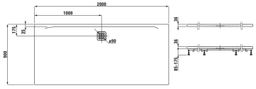 Laufen Pro Sprchová vanička 200x90 cm antracit H2159530780001 - galéria #1