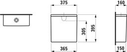 Laufen Pro WC nádrž, zadný prívod vody, biela H8299510009711 - galéria #1