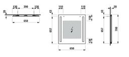 Laufen Lani Zrkadlo 650 mm, vertikálne LED osvetlenie H4038531121441 - galéria #1