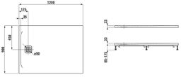 Laufen Pro Sprchová vanička 120x90 cm betónovo sivá H2109580790001 - galéria #1