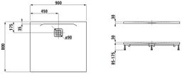 Laufen Pro Sprchová vanička 90x80 cm čierna H2149500800001 - galéria #1