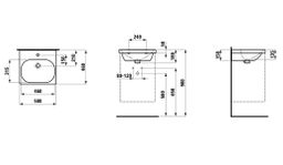 Laufen Lua Umývadlo 50 x 46 cm, biele H8100810001041 - galéria #3