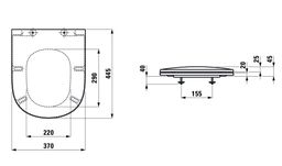 Laufen WC Lua combi Rimless s nádržkou a sedadlom SoftClose, biele - galéria #2