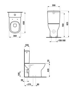 Laufen WC misa Lua, bez okrajov, biela H8240860000001 - galéria #3