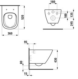 Laufen Lua WC súprava Rimless + sedadlo, biela H8660800000001 - galéria #1