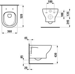 Laufen Lua WC set Rimless + sedadlo, biely H8660810000001 - galéria #1