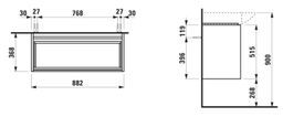 Laufen Umyvadlová skříňka 90 cm, bílá matná H4042121122601 - galéria #1