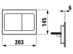 Laufen Tlačidlo Ineo Air Control, biele H9001130000001 - galéria #2