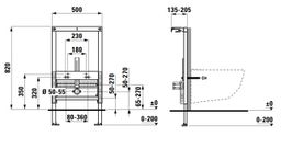 Laufen Ineo Rámový modul 82 cm pre bidet, H9171020000001 - galéria #2