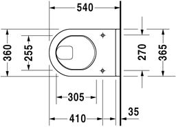 Duravit Starck 3 závesné WC 540x360mm 2201090000 - galéria #3