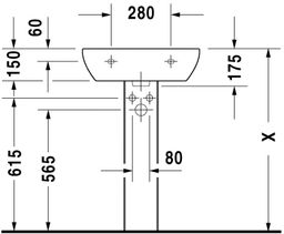 Duravit D-Code Umývadlo 55x43 s otvorom 23105500002 - galéria #2