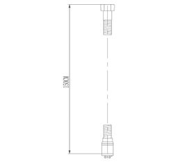 Sapho Softflex Sprchová plastová hadica 150 cm, kovová strieborná/chróm 1208-11 - galéria #1