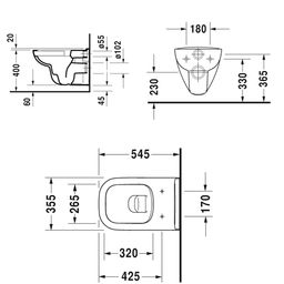 Duravit D-Code WC Rimless, Softclose 45700900A1 - galéria #1