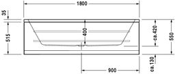 Duravit D-Code Vaňa 180 x 80 cm, biela 700101000000000 - galéria #4