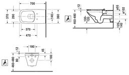 Duravit DuryStyle Závesné WC, Rimless, biele 2559090000 - galéria #4