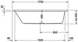 Duravit D-Code Vaňa 170 x 70 cm, biela 700097000000000 - galéria #2