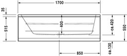 Duravit D-Code Vaňa 170 x 70 cm, biela 700097000000000 - galéria #4