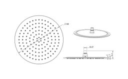 Sapho Slim Sprchová hlavica, okrúhla 300 mm, leštená nehrdzavejúca oceľ MS573 - galéria #1