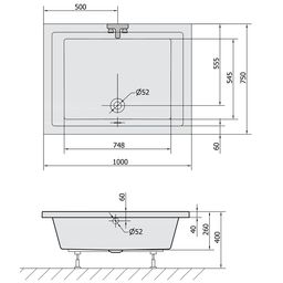 Polysan Deep Hlboká sprchová vanička 100x75x26 cm, biela 72879 - galéria #5