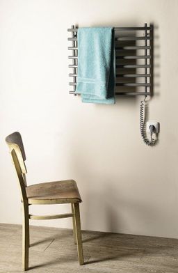 Aqualine Such SU210A Elektrický držiak na uteráky, 57x46,5 cm, sivý hliník - metalický - galéria #2
