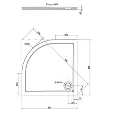 Polysan Klasik Sera Sprchová vanička, 800x800 mm, R550, biela 40511 - galéria #3