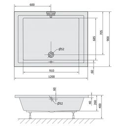 Polysan Deep Hlboká sprchová vanička 120x90x26 cm, biela 72383 - galéria #7