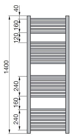 Zehnder Impa IMP-140-050 Radiátor kombinovaný, 50x140cm, biely - galéria #2