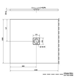 Polysan Flexia Vaňa z liateho mramoru, 110x100x3 cm 72922 - galéria #3