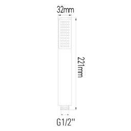Ručná sprcha Sapho, 221 mm, ABS/chróm SK190 - galéria #3